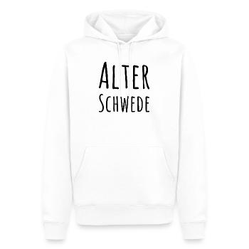 Vieux suédois Fun Design - Sweat à capuche Premium bio Homme - blanc - Devant - Nico (187cm)