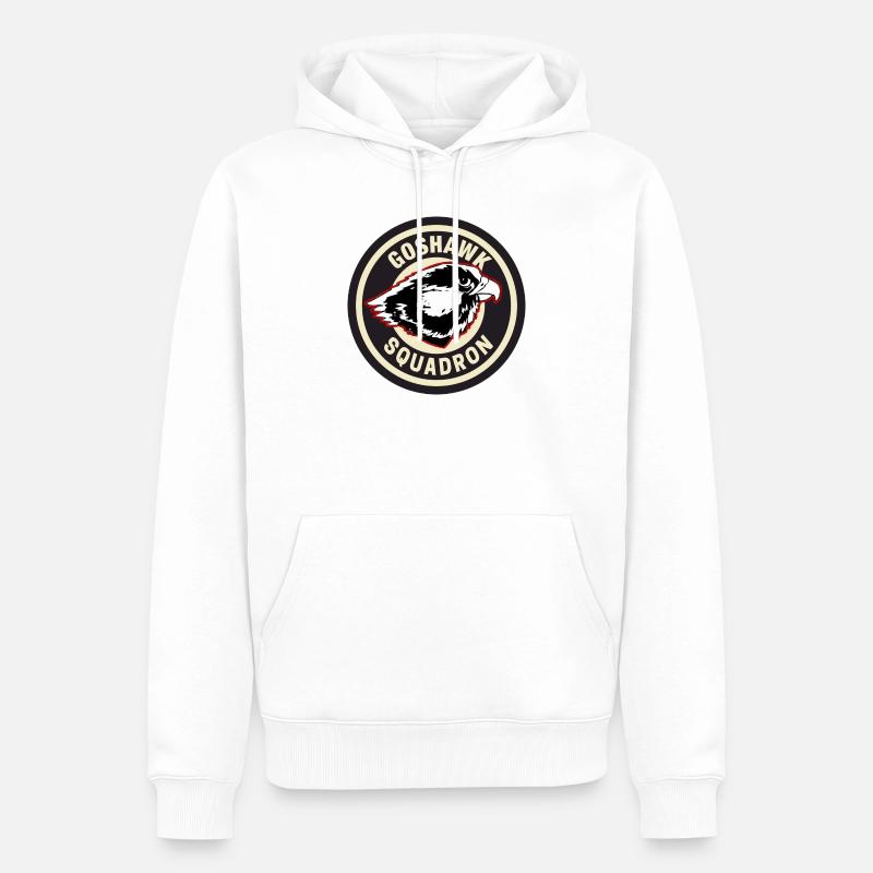 Conception de l’insigne de l’escadron Goshawk - Sweat à capuche Premium bio Homme - blanc