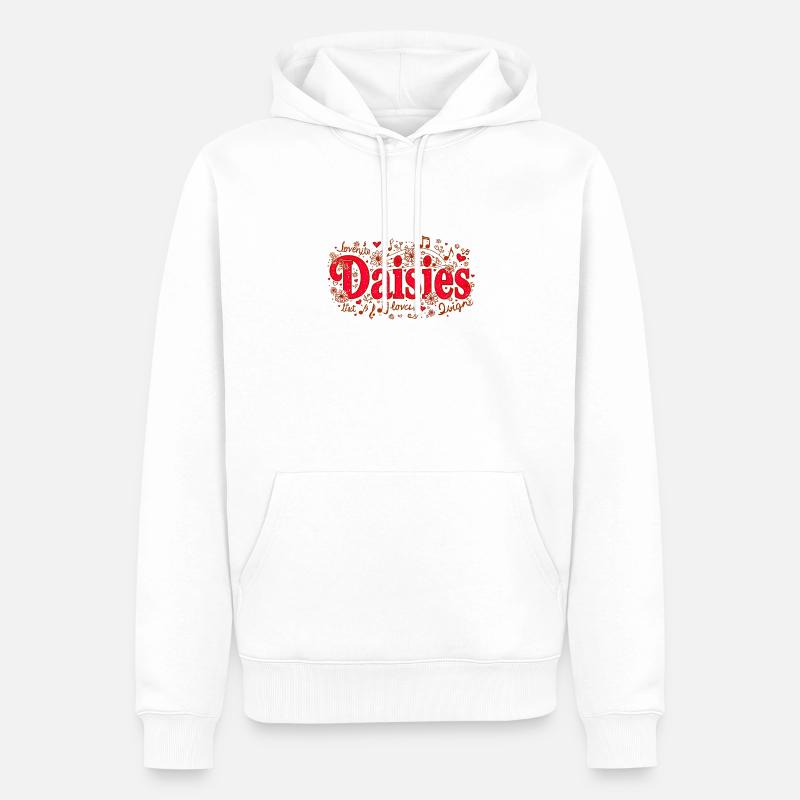 Conception de chansons de dames joyeuses - Sweat à capuche Premium bio Homme - blanc