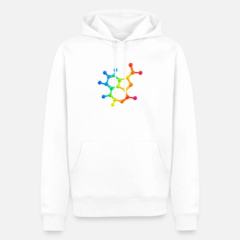 Trippy acid has visual effect - Männer Premium Bio Hoodie - Weiß