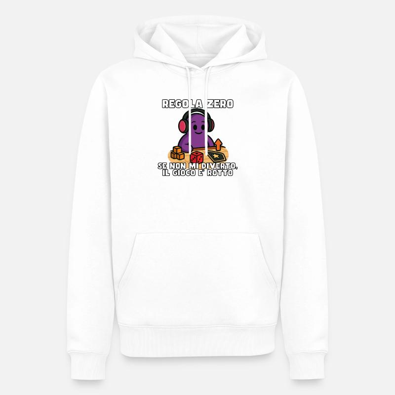 Regel Null: Spaß oder Trennung - Männer Premium Bio Hoodie - Weiß