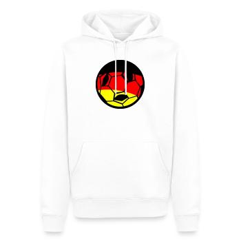 Football Drapeau Allemand Art - Sweat à capuche Premium bio Homme - blanc - Devant - Nico (187cm)
