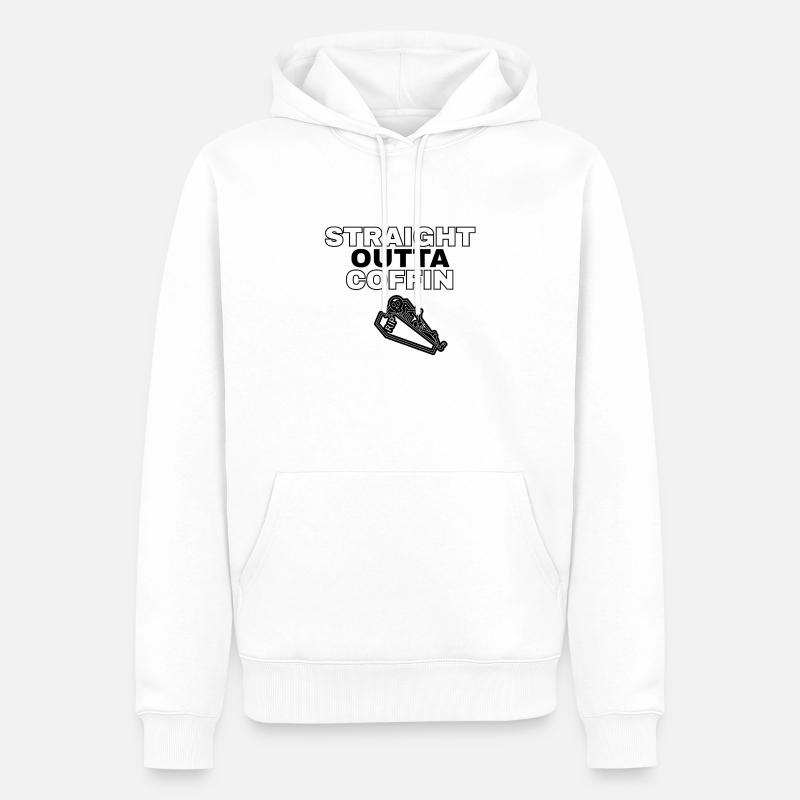 Conception de squelette de cercueil droit - Sweat à capuche Premium bio Homme - blanc