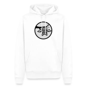 Bat Hanging Moon Branch Halloween Cute Cute - Men’s Premium Organic Hoodie - white - Front - Nico (187cm)