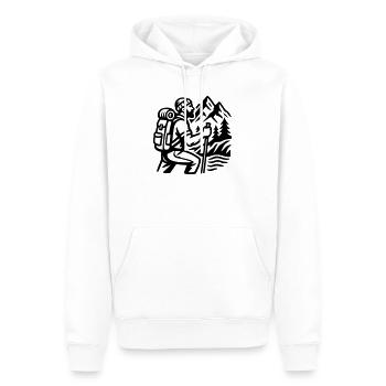 Randonneur - Sweat à capuche Premium bio Homme - blanc - Devant - Nico (187cm)