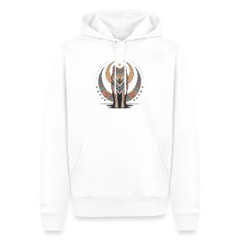 Boho Wolf - Men’s Premium Organic Hoodie - white - Front - Nico (187cm)