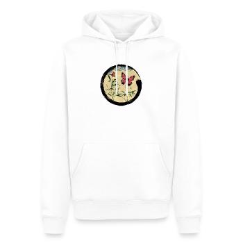Japanese Butterfly - Men’s Premium Organic Hoodie - white - Front - Nico (187cm)