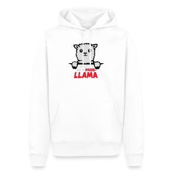 Je m’identifie comme un probllama Cool Lama Problem Spruch - Sweat à capuche Premium bio Homme - blanc - Devant - Nico (187cm)