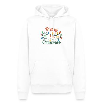 Frohe Kreuzfahrt Weihnachtsbeleuchtung - Männer Premium Bio Hoodie - Weiß - Vorne - Nico (187cm)