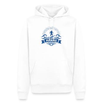 Hawaii Surfer Surfer sur Pacific Wave - Sweat à capuche Premium bio Homme - blanc - Devant - Nico (187cm)