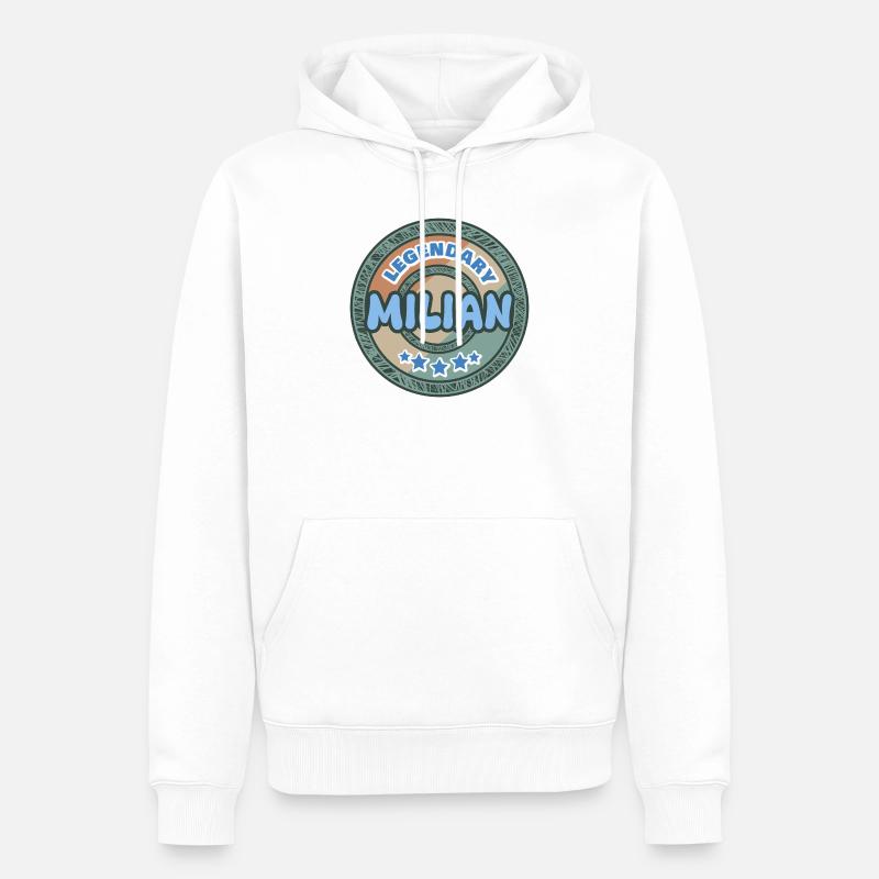 Milian comme idée de cadeau - Sweat à capuche Premium bio Homme - blanc