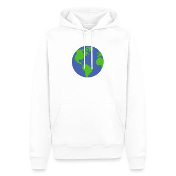 Planet Erde - Männer Premium Bio Hoodie - Weiß - Vorne - Nico (187cm)