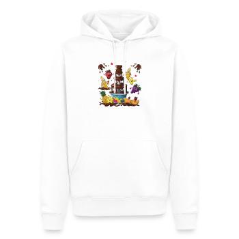 Fontaine à chocolat Fruit Friends Design - Sweat à capuche Premium bio Homme - blanc - Devant - Nico (187cm)