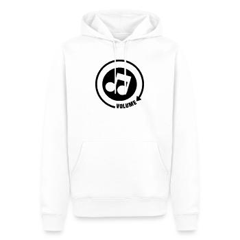 Volume_knop ton musical - Sweat à capuche Premium bio Homme - blanc - Devant - Nico (187cm)