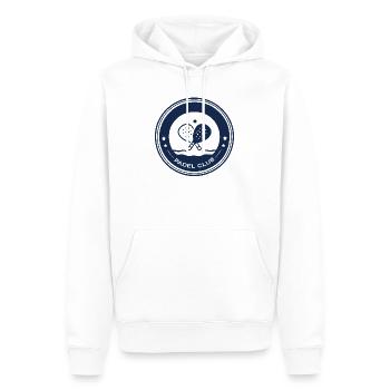 Anpassbarer Padel-Club – Teamabzeichen - Männer Premium Bio Hoodie - Weiß - Vorne - Nico (187cm)