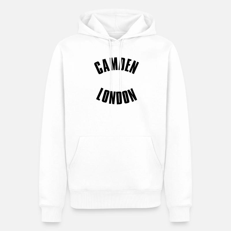 Logo de l’arc de Gamden Londres - Sweat à capuche Premium bio Homme - blanc