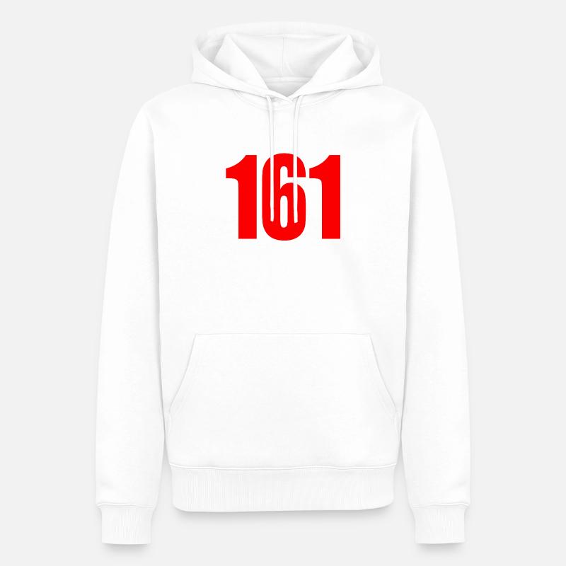 161 – Antifa Code Statement - Männer Premium Bio Hoodie - Weiß