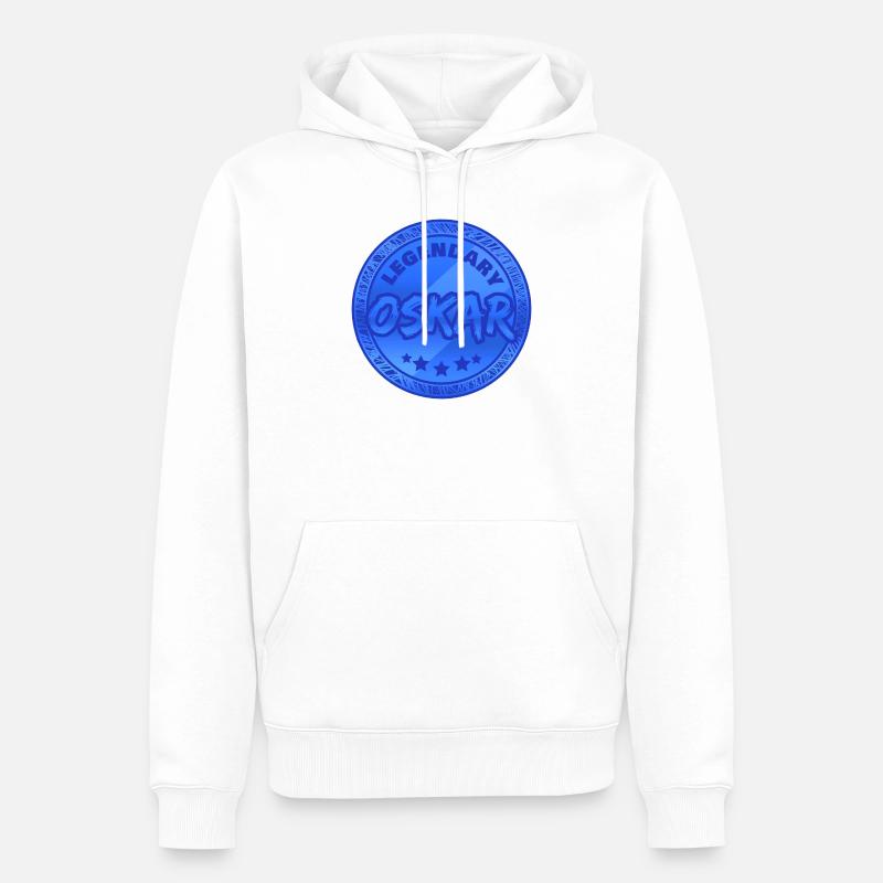 Oskar - Sweat à capuche Premium bio Homme - blanc