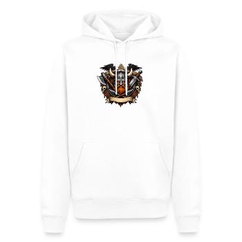Wikinger Krieger Helm - Männer Premium Bio Hoodie - Weiß - Vorne - Nico (187cm)