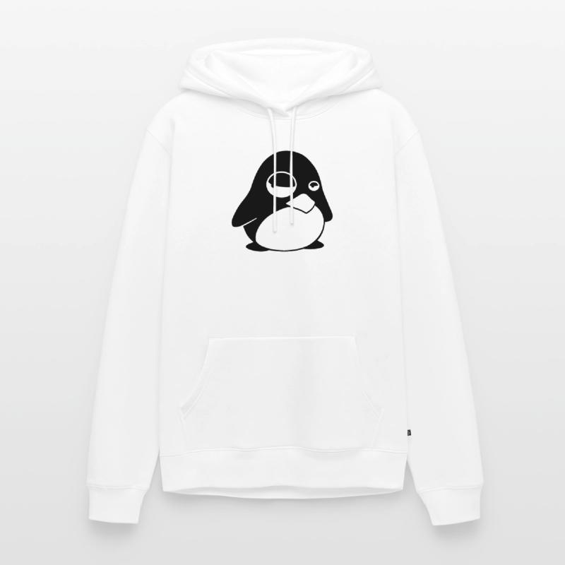 Grumpy Tux – Funny Linux Penguin for Nerds Men’s Premium Organic Hoodie