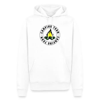 Camping Team Lagerfeuer - Männer Premium Bio Hoodie - Weiß - Vorne - Nico (187cm)