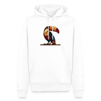 Tukan im Glasmosaik-Stil Kunstvolles Vogel Design - Männer Premium Bio Hoodie - Weiß - Vorne - Nico (187cm)