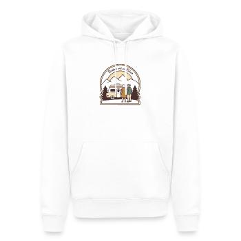 Ruhiger Caravanurlaub im Gebirge - Männer Premium Bio Hoodie - Weiß - Vorne - Nico (187cm)