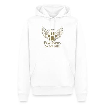Pug Dog Nuage Ailes d’Ange Adieu Deuil - Sweat à capuche Premium bio Homme - blanc - Devant - Nico (187cm)