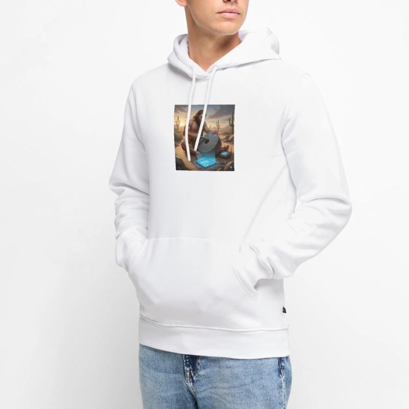 Caveman Tech Support – Das erste Tutorial Männer Premium Bio Hoodie