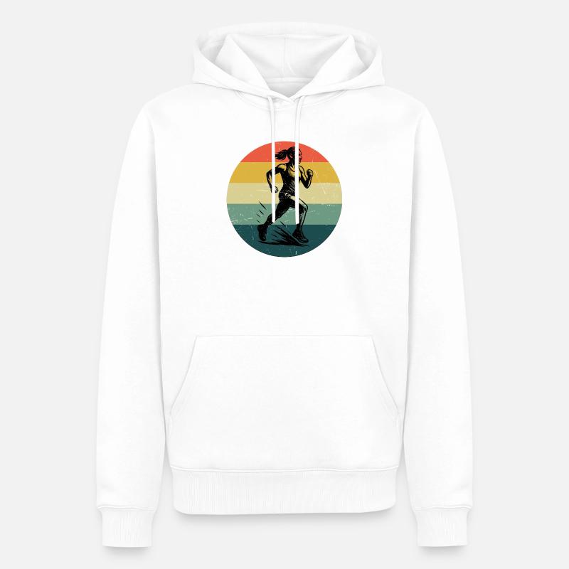 Conception compacte pour la course automobile - Sweat à capuche Premium bio Homme - blanc