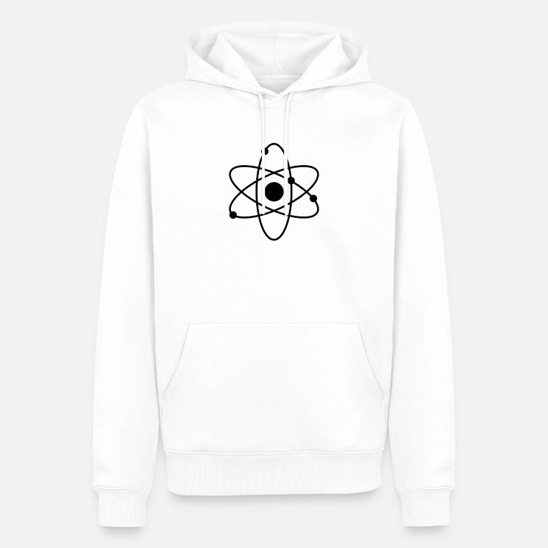 Atom - Men’s Premium Organic Hoodie - white