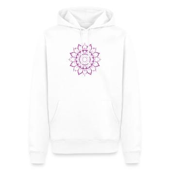 Mandala - Sweat à capuche Premium bio Homme - blanc - Devant - Nico (187cm)
