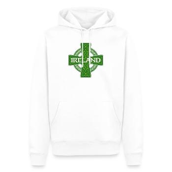 Irland Celtic St. Patrick's Shamrock – St. Paddys - Männer Premium Bio Hoodie - Weiß - Vorne - Nico (187cm)