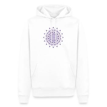 mandala - Sweat à capuche Premium bio Homme - blanc - Devant - Nico (187cm)