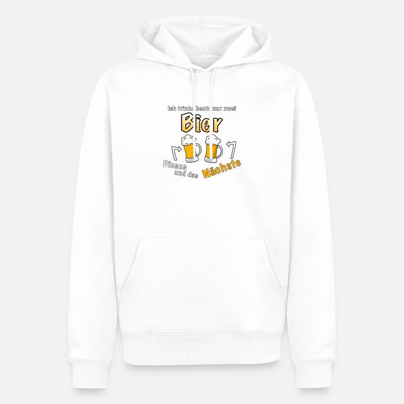 Noch ein Bier, bitte - Männer Premium Bio Hoodie - Weiß