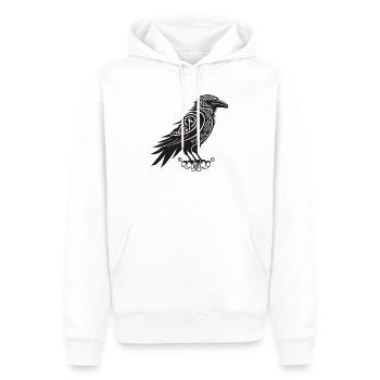 Raven Tribal Noir - Sweat à capuche Premium bio Homme - blanc - Devant - Nico (187cm)