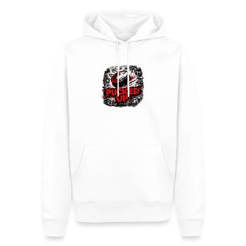 Punk graffitier déformé - Sweat à capuche Premium bio Homme - blanc - Devant - Nico (187cm)