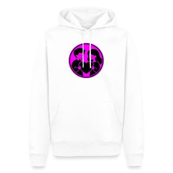 Relation de couple - Sweat à capuche Premium bio Homme - blanc - Devant - Nico (187cm)