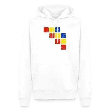 Farben Ornament Muster - Grundfarben - Männer Premium Bio Hoodie - Weiß - Vorne - Nico (187cm)