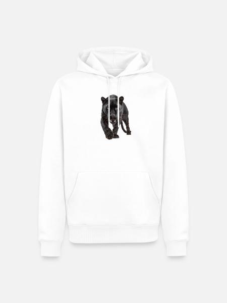 Schwarzer Panther – Kraft, Fokus, Dominanz - Men’s Premium Organic Hoodie - white