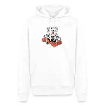 ICH HABE NUR AUGEN FÜR DICH! (Spinne) - Männer Premium Bio Hoodie - Weiß - Vorne - Nico (187cm)