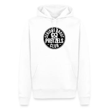 Amateurs de bretzels sérieux à propos des bretzels Bäcker - Sweat à capuche Premium bio Homme - blanc - Devant - Nico (187cm)