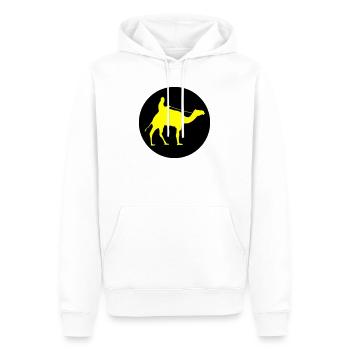 camel_ride_02 - Sweat à capuche Premium bio Homme - blanc - Devant - Nico (187cm)