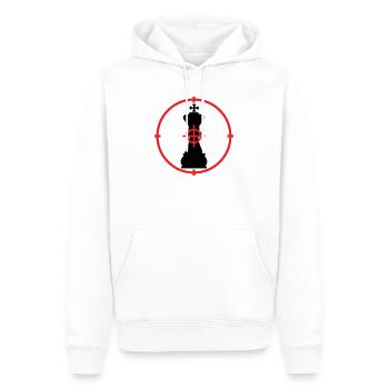 Taktisches Schachmatt-Königsziel - Männer Premium Bio Hoodie - Weiß - Vorne - Nico (187cm)