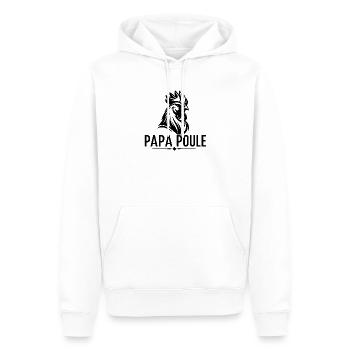 Daddy Hen – Beschützender Daddy - Männer Premium Bio Hoodie - Weiß - Vorne - Nico (187cm)