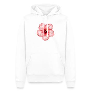 Hibiskus Blume - Männer Premium Bio Hoodie - Weiß - Vorne - Nico (187cm)