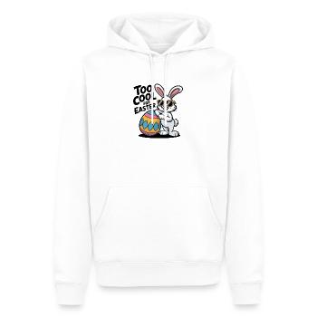Lapin de Pâques avec lunettes de soleil et œuf - Sweat à capuche Premium bio Homme - blanc - Devant - Nico (187cm)