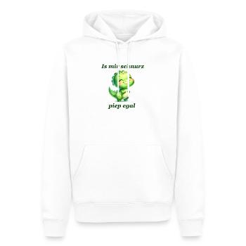 Schnurz piep egal Lustiger Spruch süßer Dino - Männer Premium Bio Hoodie - Weiß - Vorne - Nico (187cm)