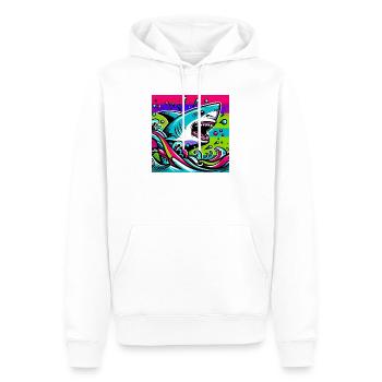 Hai - Männer Premium Bio Hoodie - Weiß - Vorne - Nico (187cm)