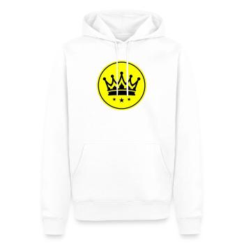 Symbole de la couronne - Sweat à capuche Premium bio Homme - blanc - Devant - Nico (187cm)
